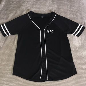 Black and white jersey shirt